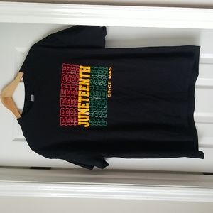Gildan Black Juneteenth Graphic Tee